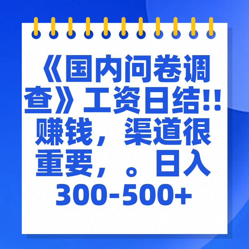 问卷调查答题，一个人在家也可以闷声发大财，小白一天2张，【揭秘】-悠闲副业网