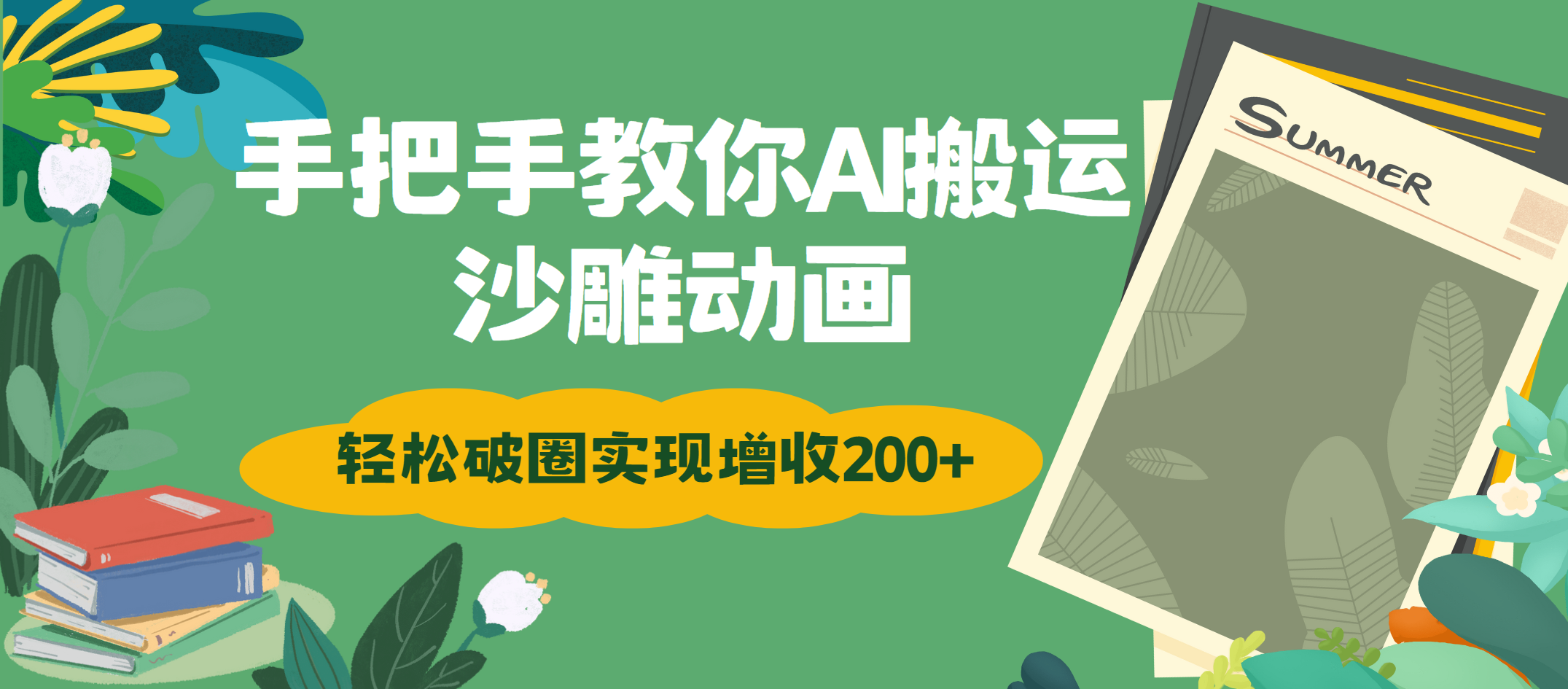 手把手教你用AI搬运沙雕动画轻松破圈实现增收200+-悠闲副业网