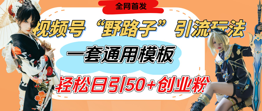 视频号“野路子”玩法，评论区疯狂截流，一套模板单日单号引流50+创业粉-悠闲副业网