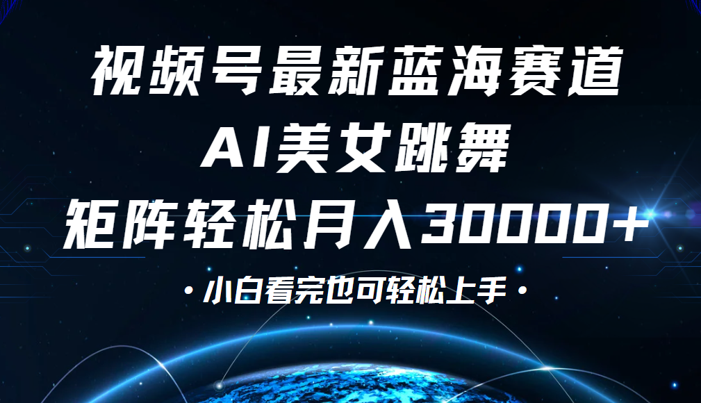 视频号蓝海赛道玩法，当天起号，拉爆流量收益，小白也能轻松月入30000+-悠闲副业网