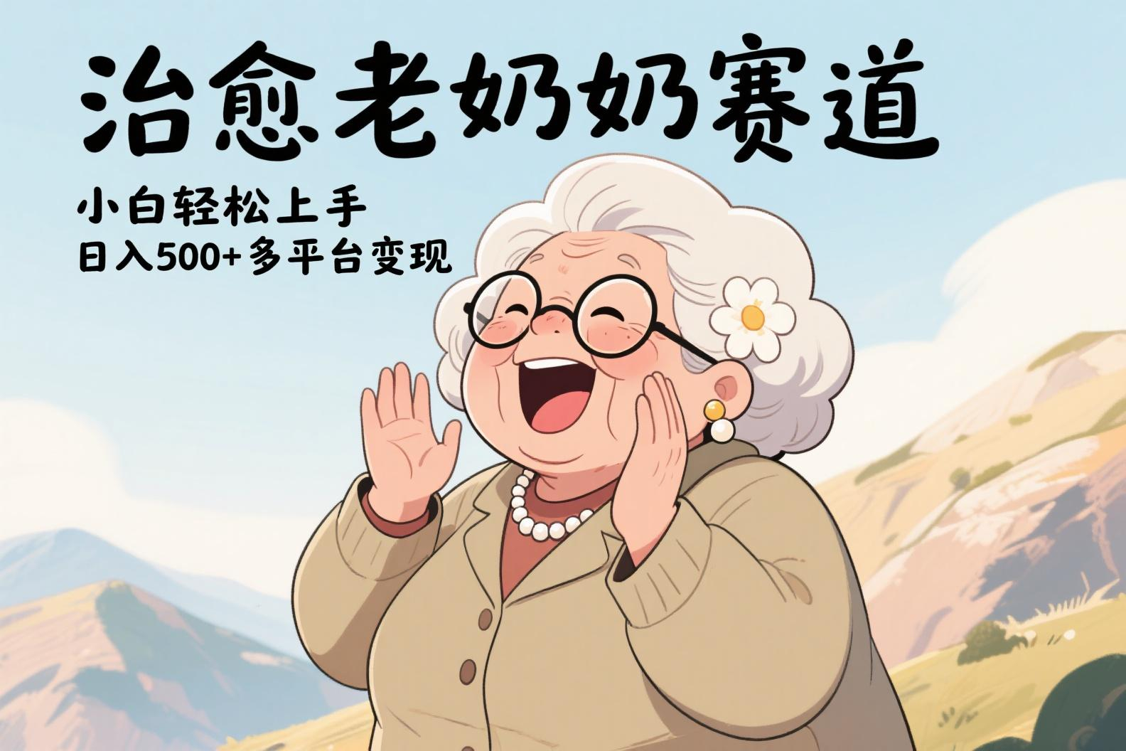 视频号治愈老奶奶赛道，小白轻松上手，日入500+多平台变现-悠闲副业网