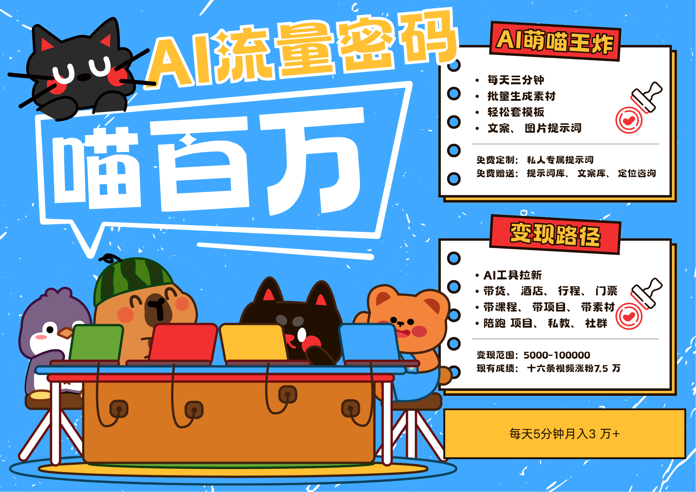 AI+宠物+旅行2025最火流量密码 轻松用AI宠物做文旅账号 可带货，带酒店，可以带行程，旅行社 小白三分钟学会 N种变现渠道 月入五位数  管道收益-悠闲副业网