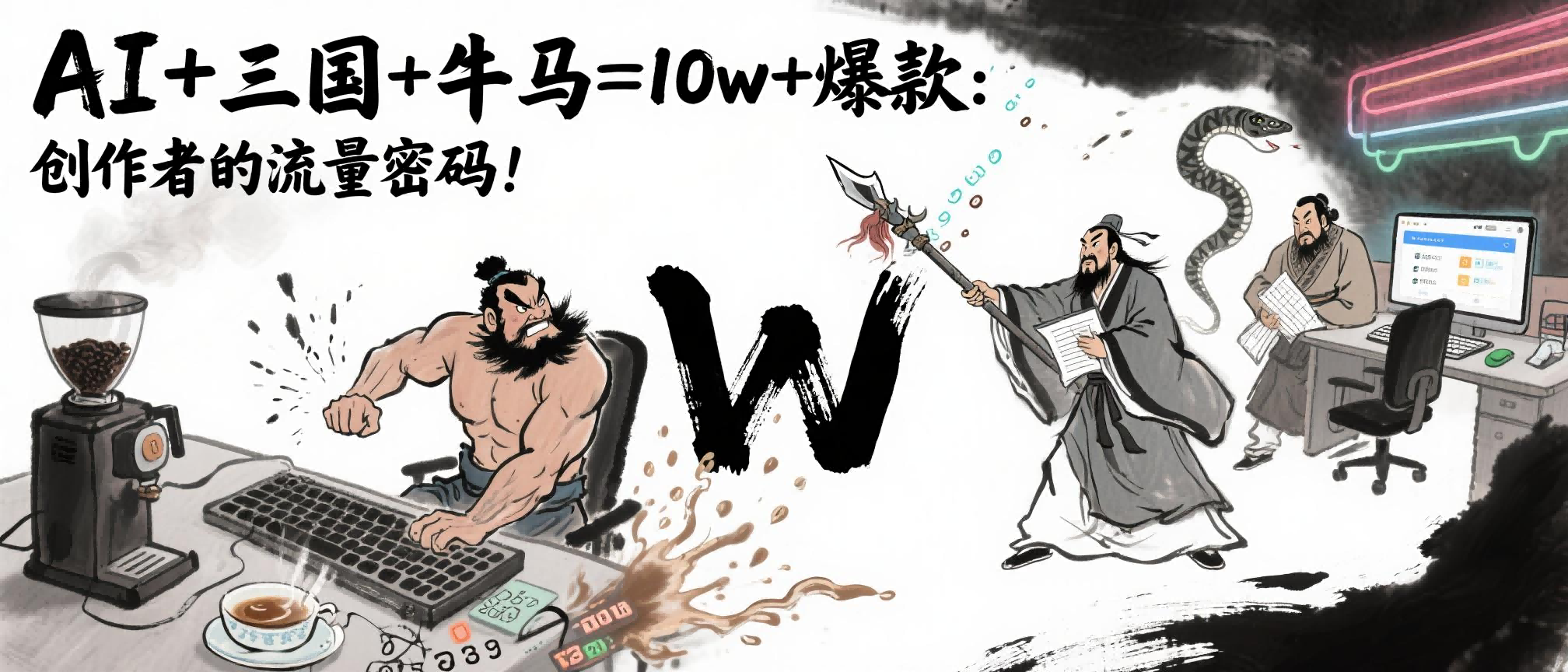 AI+三国+牛马=10w+爆款：创作者的流量密码！-悠闲副业网