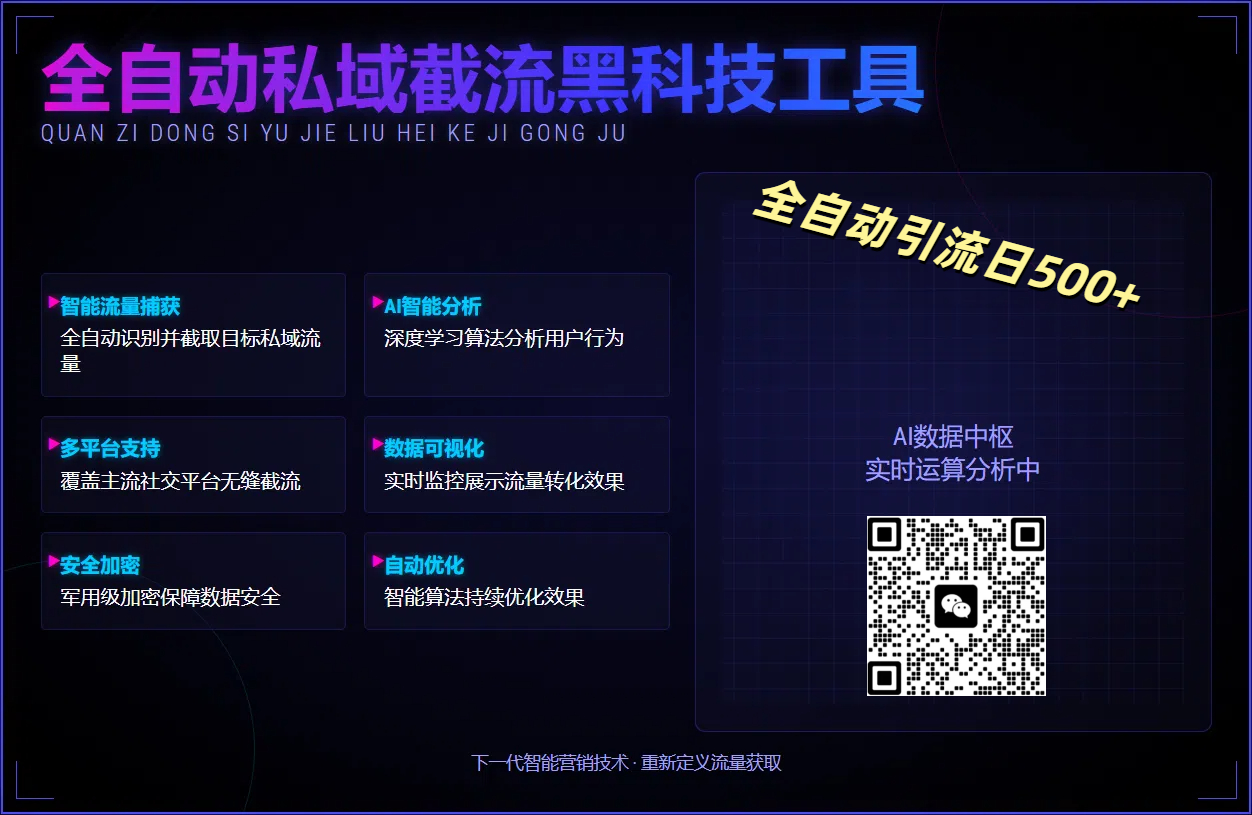 全自动私域截流黑科技工具——全自动引流日500+-悠闲副业网