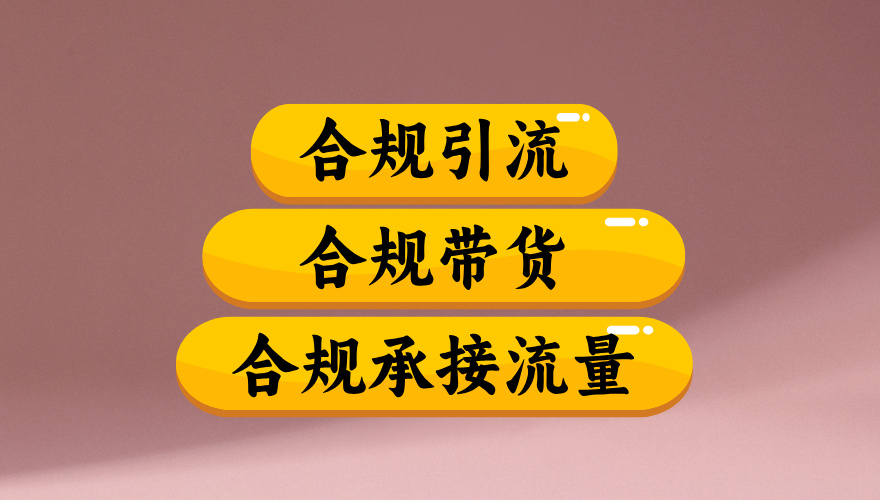 合规引流、合规并且高效地做带货、合规承接流量(揭秘)-悠闲副业网