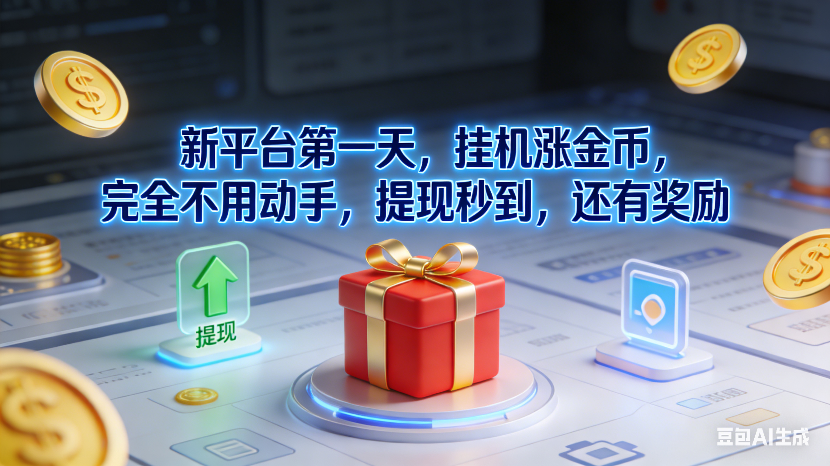 新平台第一天,挂机涨金币,完全不用动手,提现秒到,还有奖励-悠闲副业网