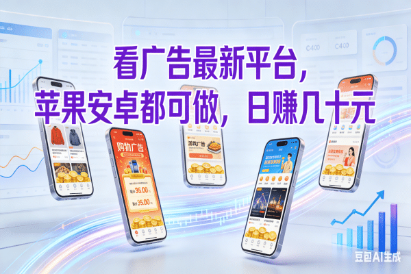 看广告最新平台,苹果安卓都可做,日赚几十元-悠闲副业网