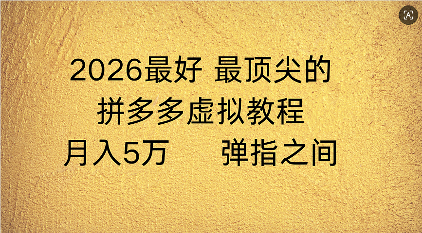 拼多多虚拟店懒人运营法：机器人包办回复发货，月入5W+教程-悠闲副业网