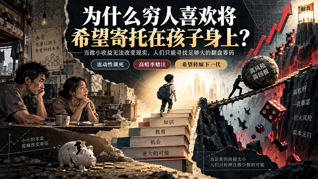 社群精品文章:为什么穷人喜欢将希望寄托在孩子身上?-悠闲副业网